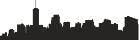 Grafika panoramy miasta New York - czarna